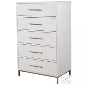 Madelyn White 5 Drawer Chest