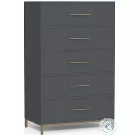 Madelyn Slate Gray 5 Drawer Chest