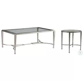 Metal Designs Argento Sangiovese Small Rectangular Occasional Table Set