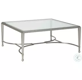 Metal Designs Silver Leaf Sangiovese Square Cocktail Table