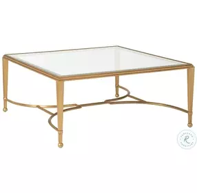 Metal Designs Gold Leaf Sangiovese Square Cocktail Table