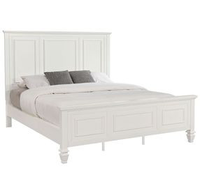 Sandy Beach Cream California King Panel Bed