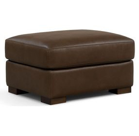 Inglewood Vintage Brown Cigar Leather Ottoman