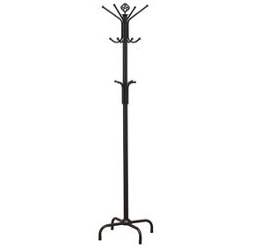 Collier Black 12 Hook Coat Rack