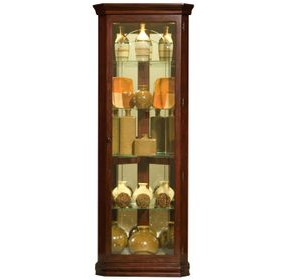 20205 Victorian Cherry Corner Curio Cabinet