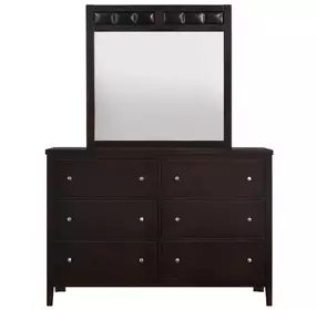 Carlton Cappuccino 6 Drawer Dresser with Mirror