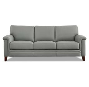 Wendover Silver Leather 84" Sofa