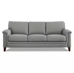 Wendover Silver Leather 84" Sofa