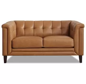 Elric Cognac Leather 62" Loveseat