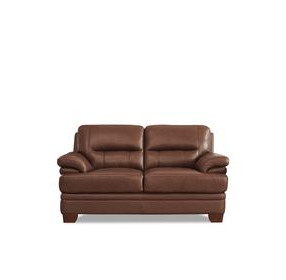 Calizor Pecan Leather 66" Loveseat