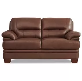 Calizor Pecan Leather 66" Loveseat