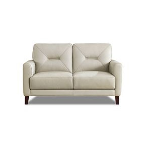 Elowen Vanilla Leather 57" Loveseat