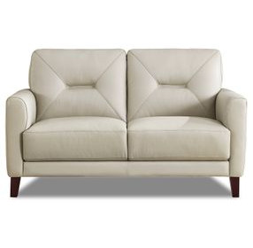 Elowen Vanilla Leather 57" Loveseat