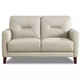 Elowen Vanilla Leather 57" Loveseat