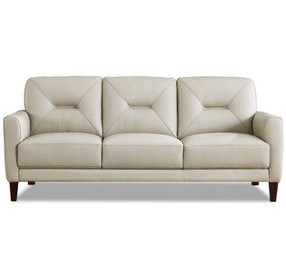 Elowen Vanilla Leather 80" Sofa