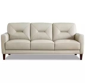 Elowen Vanilla Leather 80" Sofa