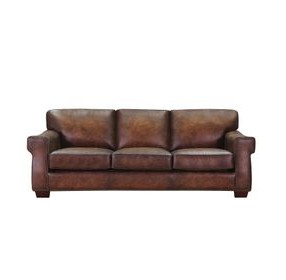 Capton Russet Leather 94" Sofa