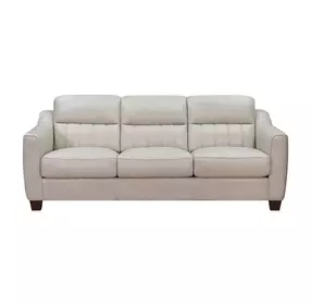 Upton Vanilla Leather 84" Sofa