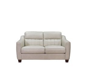 Upton Vanilla Leather 60" Loveseat