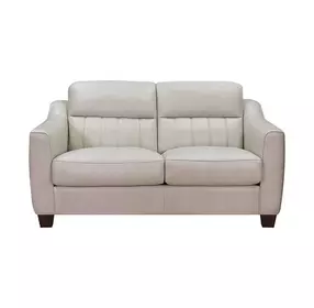 Upton Vanilla Leather 60" Loveseat