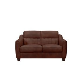Upton Chestnut Leather 60" Loveseat