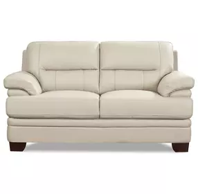 Calizor Vanilla Leather 66" Loveseat