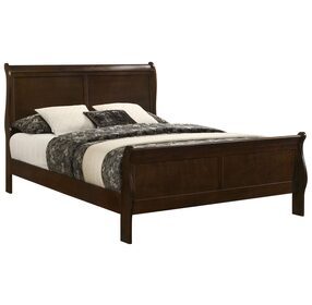 Louis Philippe Cappuccino Queen Sleigh Bed