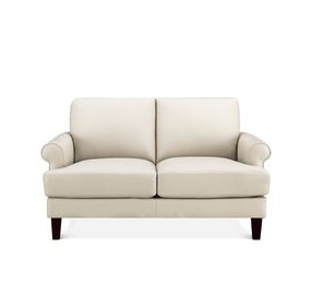 Soleil Vanilla Leather 58" Loveseat