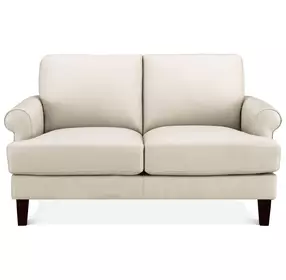 Soleil Vanilla Leather 58" Loveseat