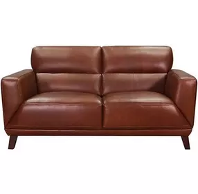 Colton Brandy Leather 62" Loveseat