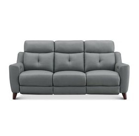 Cordell Slate Leather 86" Zero Gravity Power Reclining Sofa with Power Headrest and USB Charging