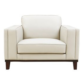 Axton Natural Leather Upholstered Accent Chair