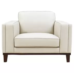 Axton Natural Leather Upholstered Accent Chair