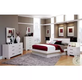 Jessica White Platform Bedroom Set