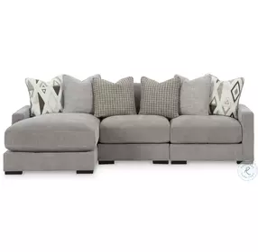 Aslan Court Pebble 3 Piece Sectional with LAF Chaise