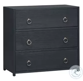 Midnight Wire Brushed Denim 3 Drawer Accent Cabinet