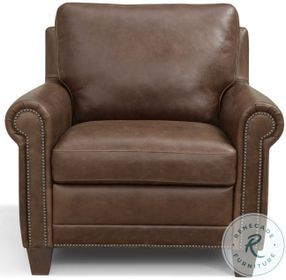 Briarthorne Vintage Brown Leather Coffee Chair