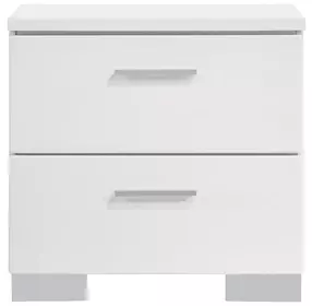 Felicity Gloss White Nightstand