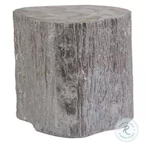 Signature Designs Silver Leaf Trunk Segment Side Table