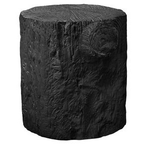 4122 Black Round Accent Table