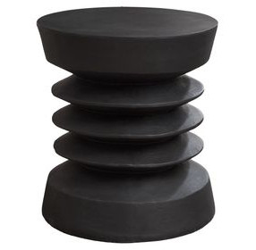 4154 Black Round Accent Table