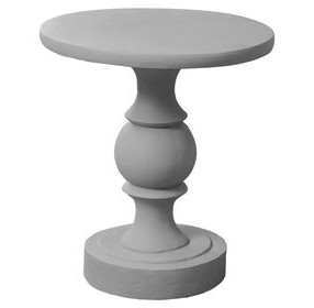 4160 Gray Round Accent Table