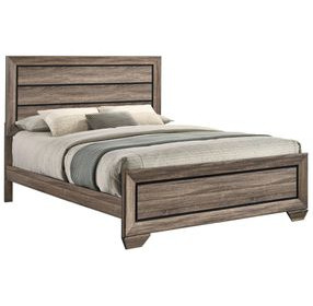 Kauffman Washed Taupe Queen Panel Bed