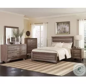 Kauffman Washed Taupe Panel Bedroom set