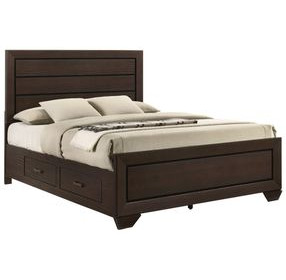 Fenbrook Dark Cocoa Queen Storage Panel Bed
