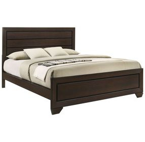 Kauffman Dark Cocoa California King Panel Bed