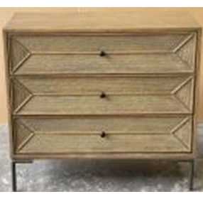 Hidden Treasures Light Stain 3 Drawer Roped In Accent Chest