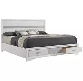 Miranda White King Panel Storage Bed