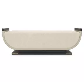 Crete Beige Upholstered Bed Bench