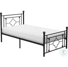 Morris Black Twin Metal Poster Bed